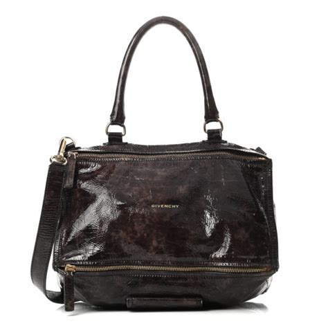 pandora givenchy aubergine|GIVENCHY Crinkled Patent Medium Pandora Bag Aubergine.